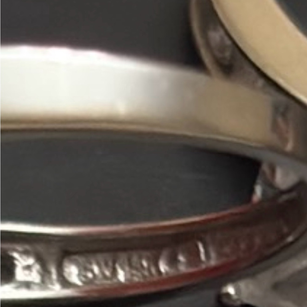 14K White Gold Diamonique Engagement Ring/Wedding Band - Picture 12 of 12